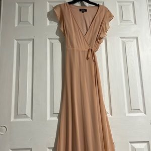 Lulus dusty pink wrap dress